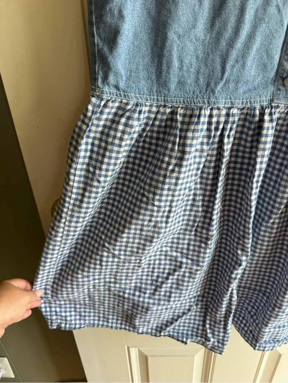 Vintage Disney Denim and gingham dress - Picture 4 of 5